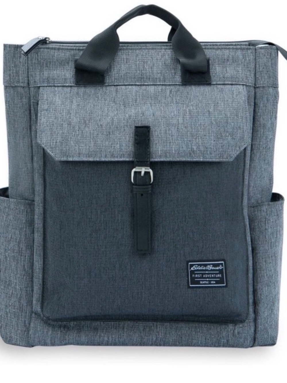 Eddie Bauer Gray Two-Tone Diaper Bag